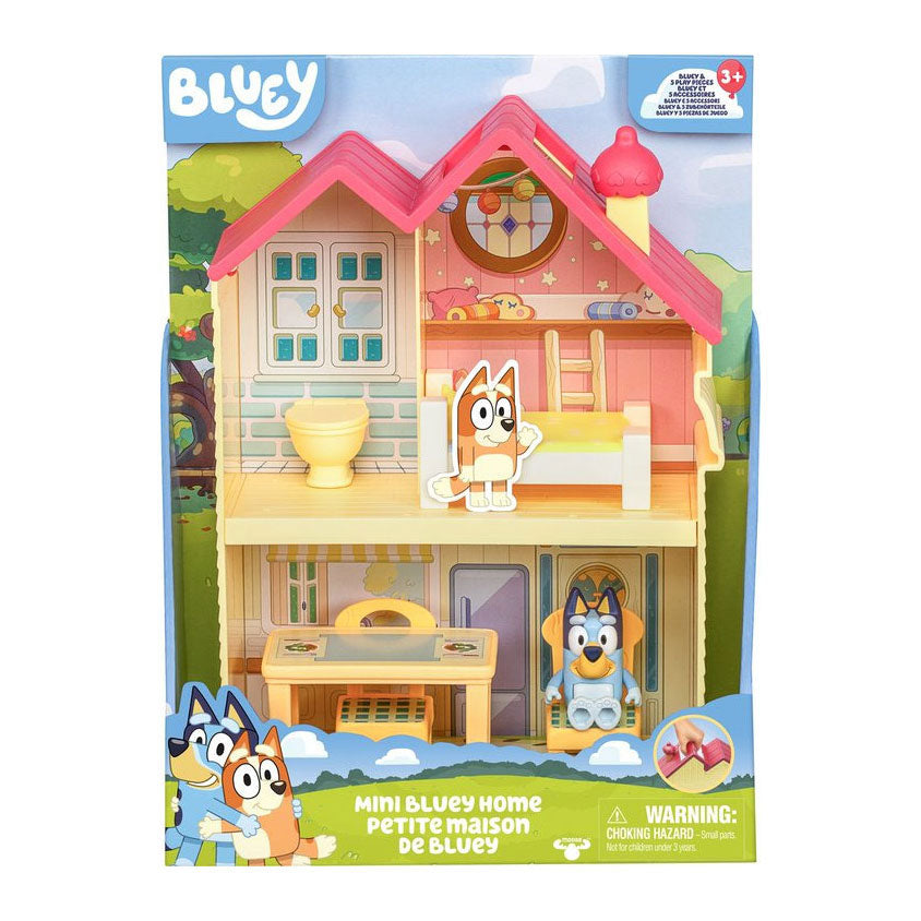 Moose Toys Bluey Mini Speelhuis z meblami i figurą