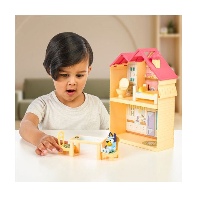 Moose toys bluey mini speelhuis met meubels en speelfiguur