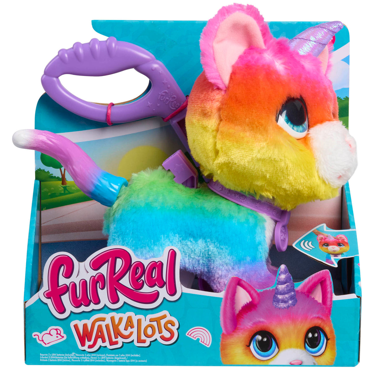 Spectron Furreal Walk-A-Lots Unicorn cat Interactive animal