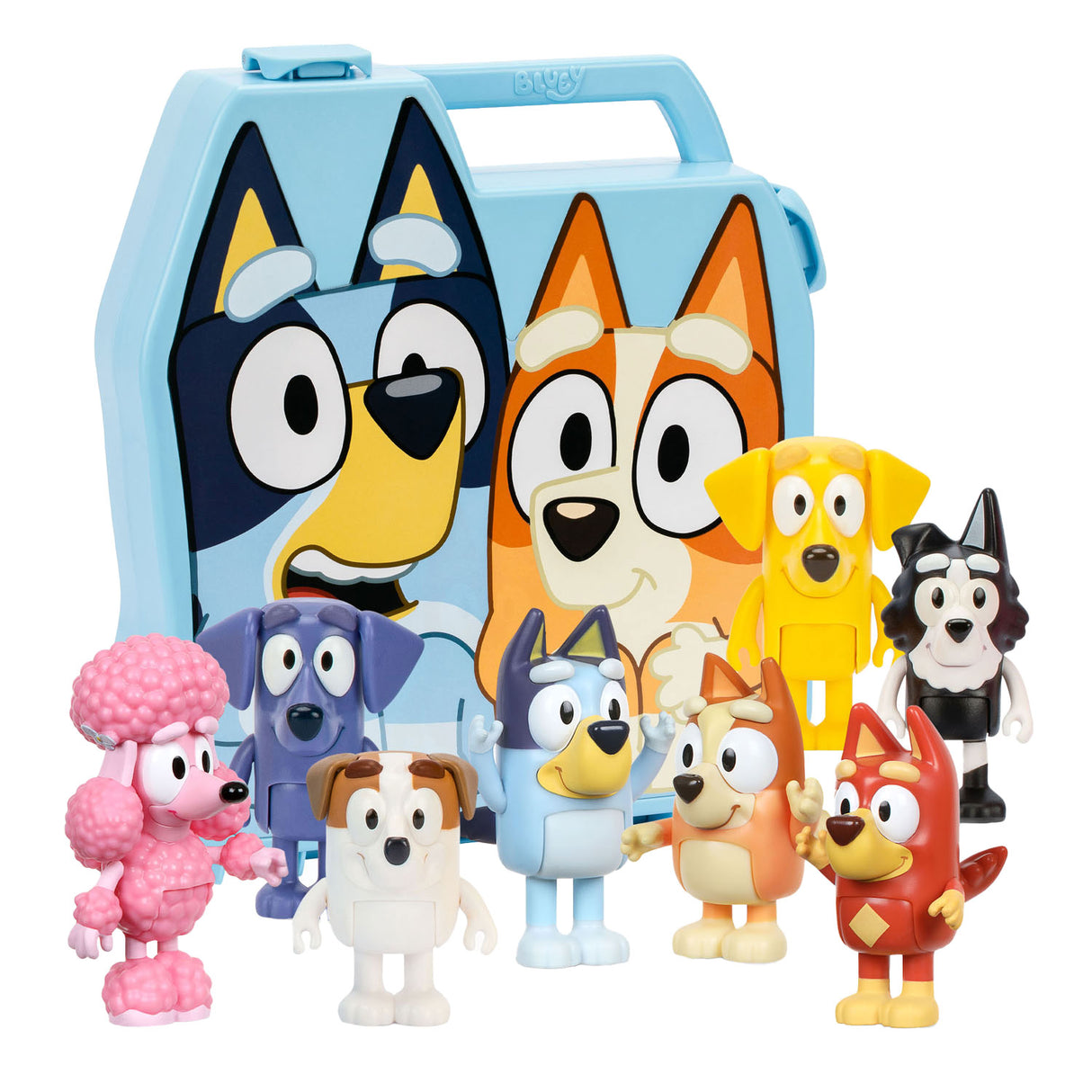 Bluey Play Go Koffer mit 8 Spielfiguren