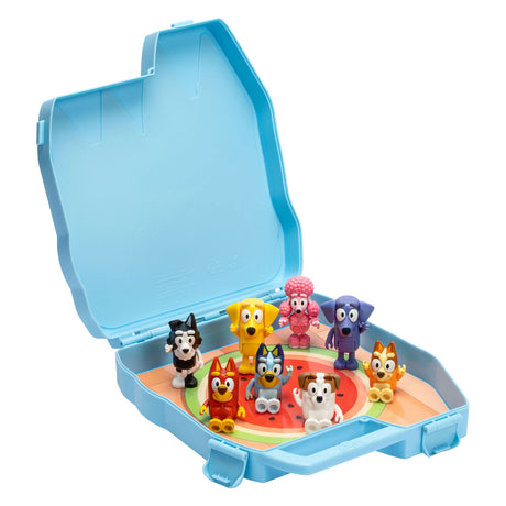 Moose bluey play go koffer met 8 speelfiguren