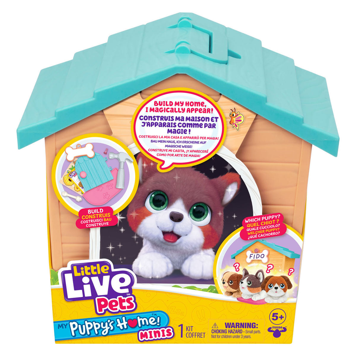 Little live pets verrassingspuppy knuffel in hondenhok