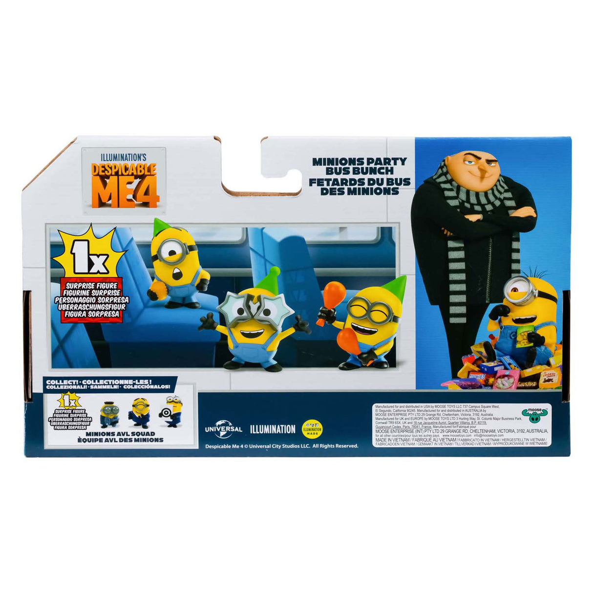 Moose Toys Despicable Me 4 - Avl Squad Speel Figures 4 -pak