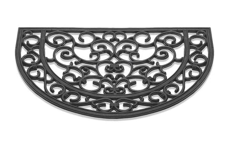 Hq deurmat antiek halfrond rubber 40x60cm