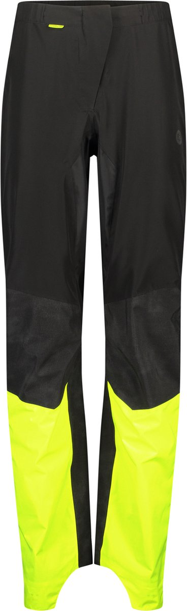Agu tech commuter - regenbroek heren - winddicht waterdicht ademend poray 10.000 - hi-vis neon - reflecterend - gerecycled polyester - verstevigd zitvlak - zwart - l