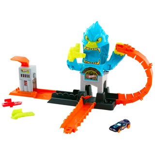 Hot wheels city gorilla aanval speelset en speelgoedauto