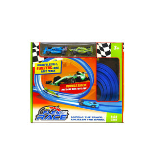 Rapid wheels racebaan - 4 meter - blauw - flexibel ontwerp