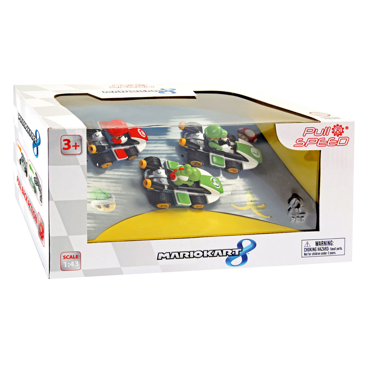 Carrera Super Mario Pull zréck Kart Set, 3DLG.