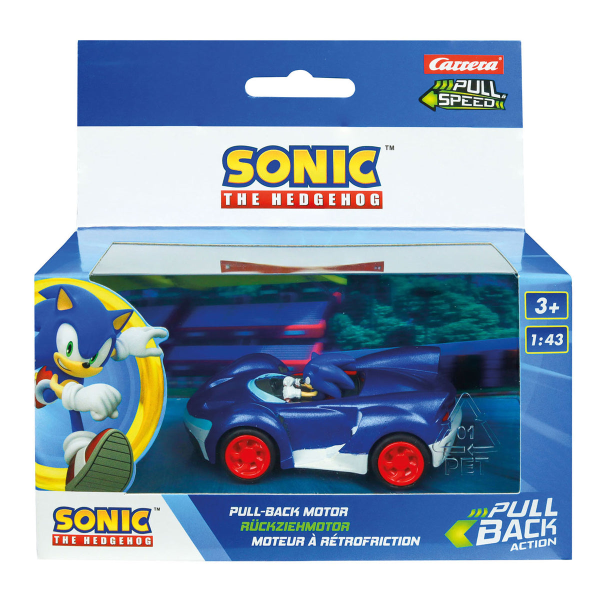 Træk Auto Team Sonic Racing tilbage - Sonic Speed ​​Star