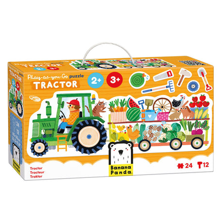 Banana panda - play-as-you-go puzzel traktor - 24st.