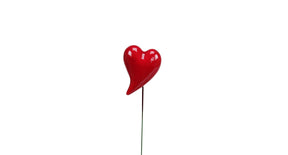Pic pb. 24 styro hearts lacquer k red 55x40 mm
