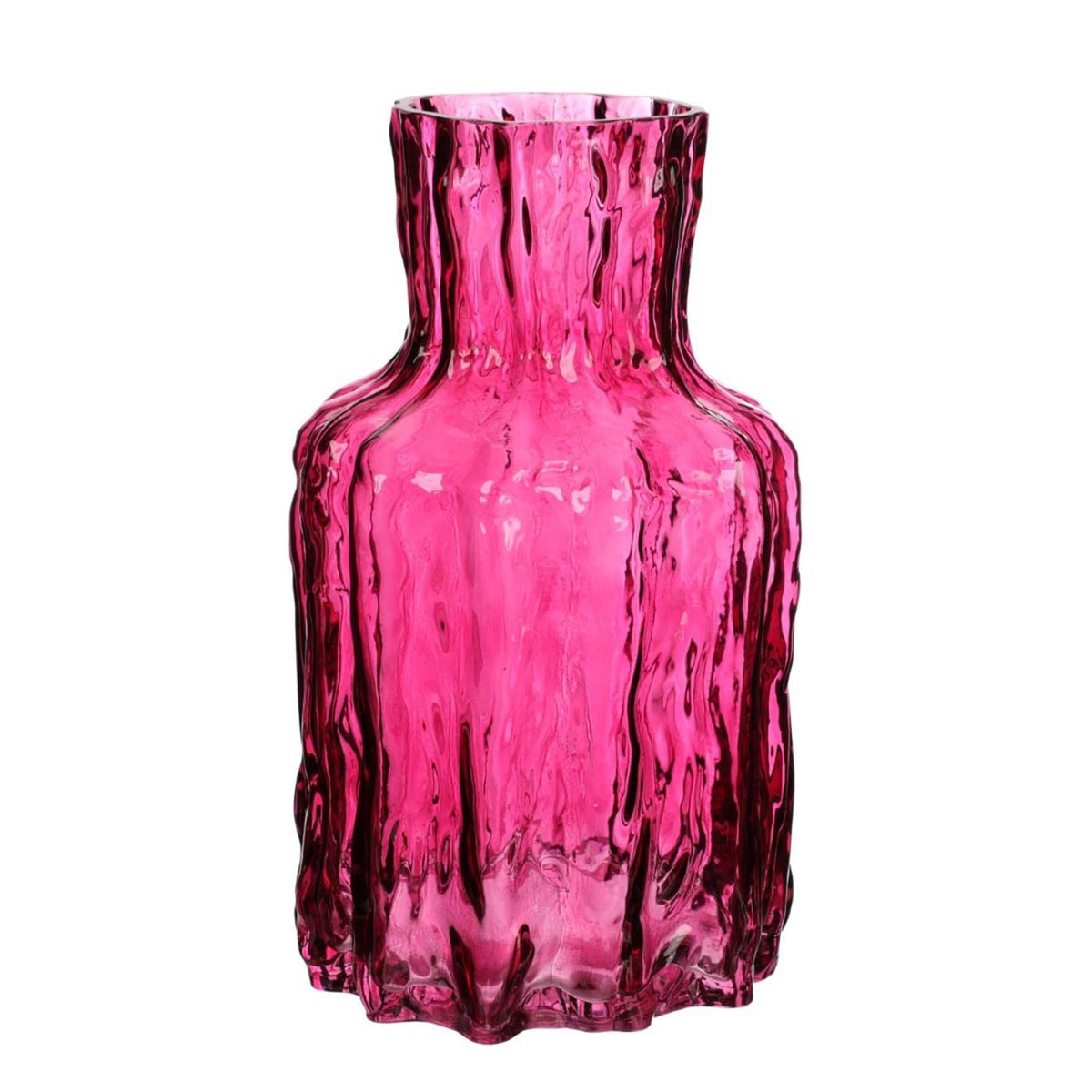Ideas 4 seasons vaas morgan glas ø14 h.24 cm kersenrood