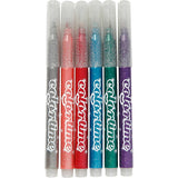 Creativ Company ColorTime glitterstiften lijndikte 2 mm diverse kleuren 6 stuks 1 doos