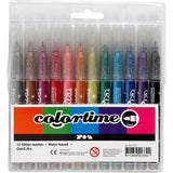 Colortime https: www.cchobby.nl -glitterstiften-lijndikte-2-mm-diverse-kleuren-12-stuk-1-doos