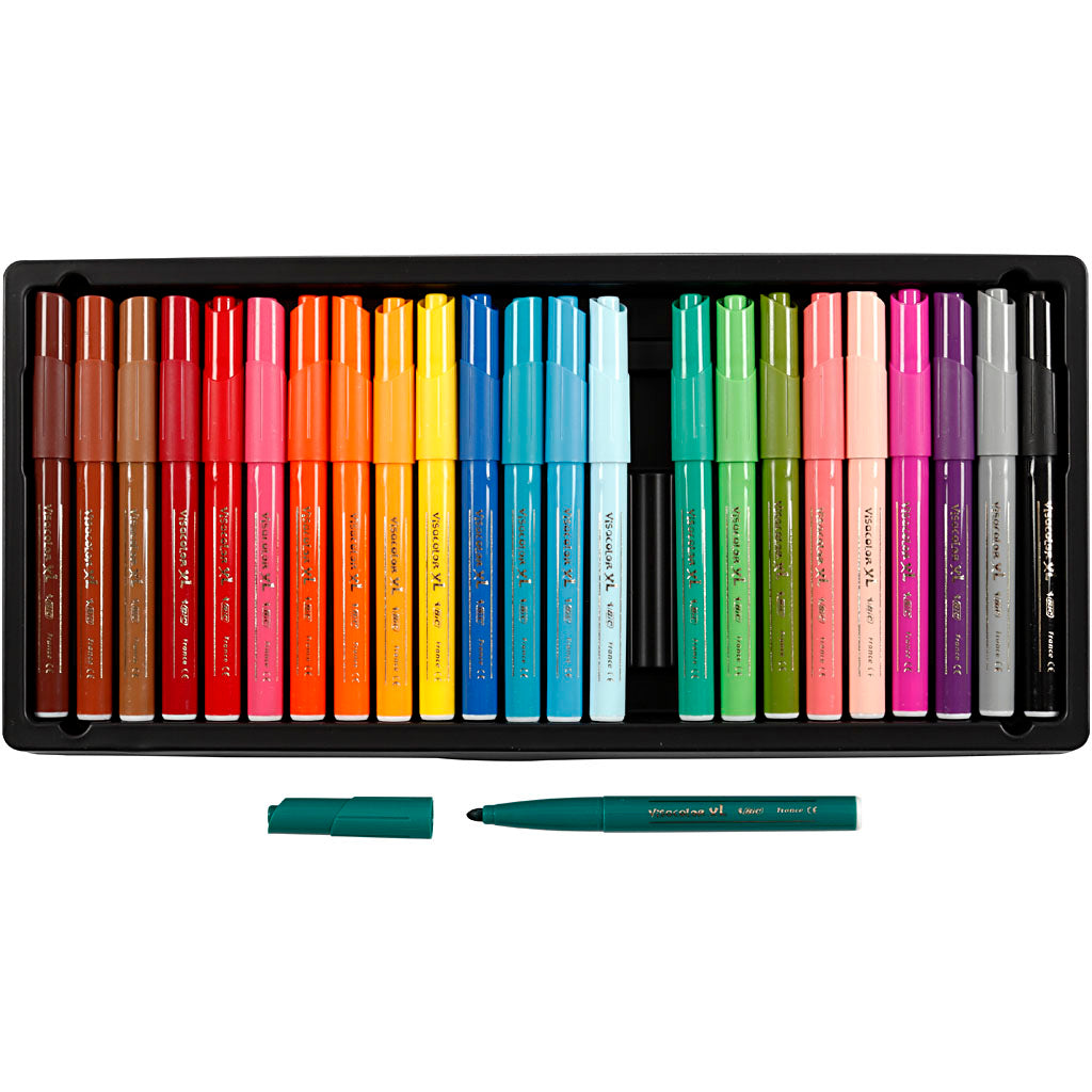 Bic http: www.cchobby.nl -visa-kleur-marker-lijndikte-3-mm-diverse-kleuren-24-stuk-1-doos