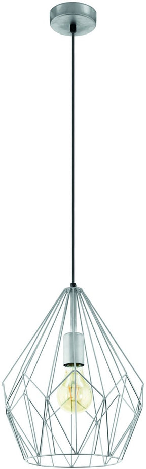Eglo carlton hanglamp - e27 - ø 31 cm - zilver