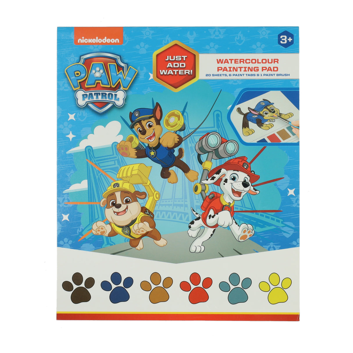 Sambro Paw Patrol Farben mit Wasserfarbe Block, 27dlg.