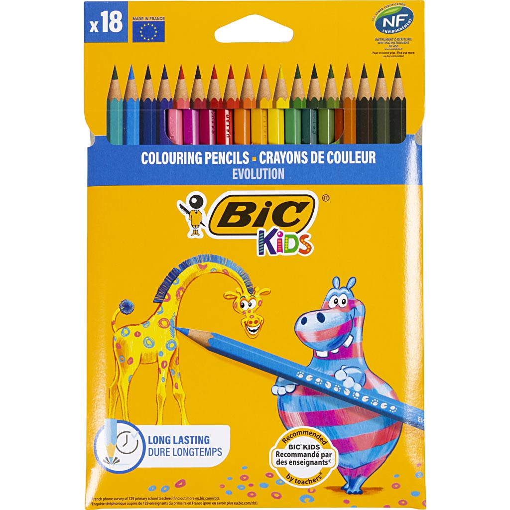 Https: www.cchobby.nl bic-evolution-kleurpotloden-zeskantig-l-17-5-cm-vulling-3-mm-diverse-kleuren-18-stuk-1-doos