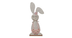 Pb. 1 felt rabbit standing pink 17x5x44 cm