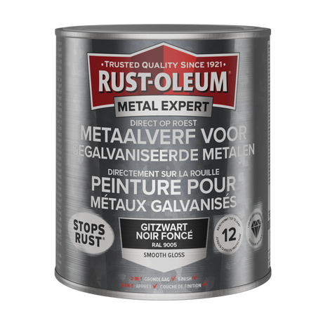 Rust-oleum 1071712 - metaalverf gegalv.metaal-750mlral9005 | 1 stuks