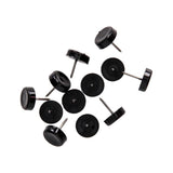 Mack 1066768 - stoelglijder nagel kunststof zwart ø 19 mm 12 st pcs | 6 stuks