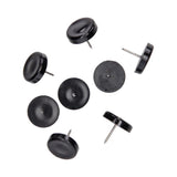 Mack 1066769 - stoelglijder nagel kunststof zwart ø 25 mm 8 st pcs | 6 stuks