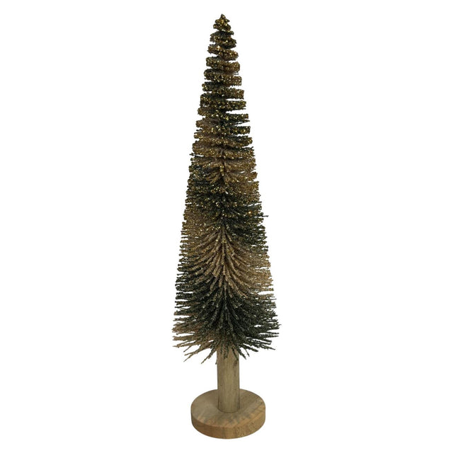 Mansion atmosphere beeld boompje groen wit 12x43cm