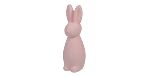 Pc. 1 flock rabbit standing light pink 20 cm