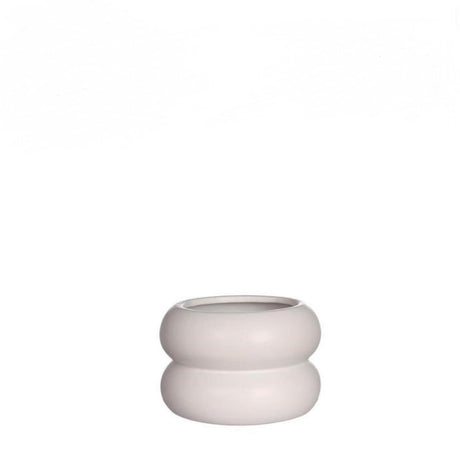 Ideas 4 seasons chubby bloempot gebroken wit ø9xh6,4cm