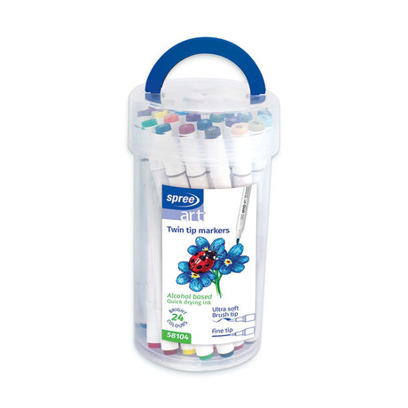 24 double-tops stiften op alcohol gebase | 2 stuks