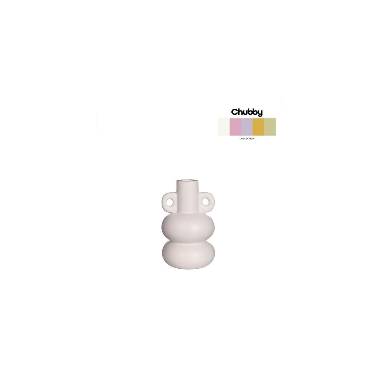 Ideas 4 seasons chubby vaas - kaarsenhouder ã˜7,6xh12cm off white