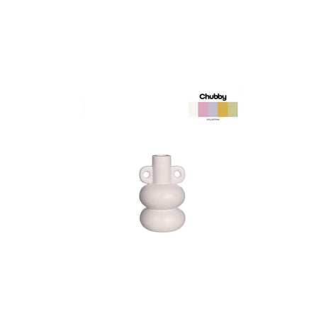Ideas 4 seasons chubby vaas - kaarsenhouder ø7,6xh12cm off white