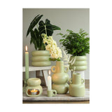 Ideas 4 seasons chubby vaas - kaarsenhouder ø7,6xh12cm jade groen