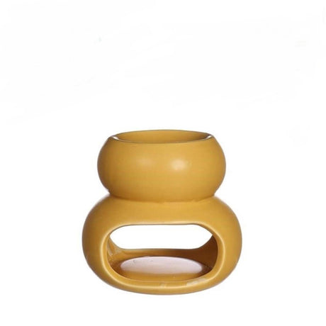 Ideas 4 seasons chubby brander mosterdgeel ø10xh9cm