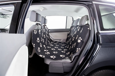 Trixie Car Say Pootprint Nylon Fleece Black Beige