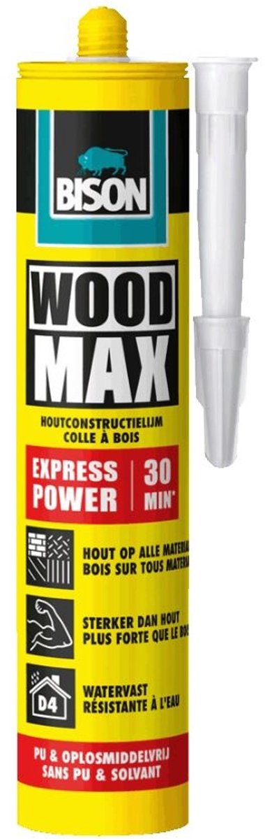 Bison wood max express houtconstructielijm - 380 gram