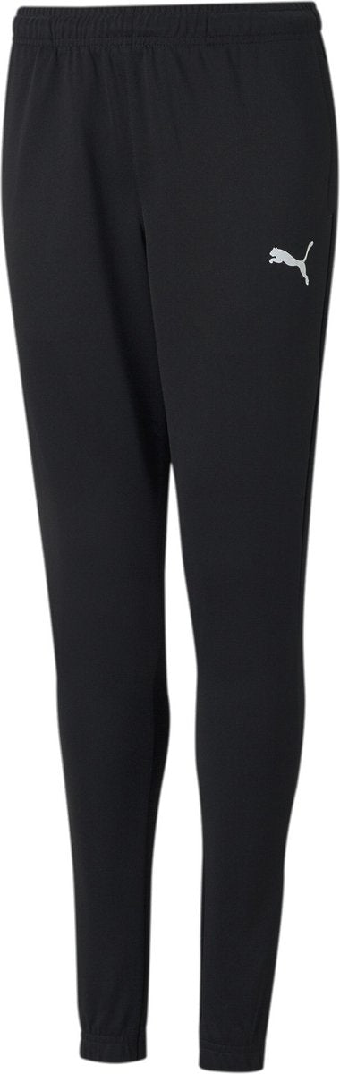 Puma teamrise poly training pants jr jongens sportbroek - black- white 164