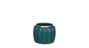 Pouff pot aardewerk ø9,5 h.7,6 cm petrol
