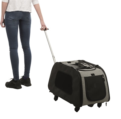 Trixie Travel Basket Trolley Nero Grigio chiaro