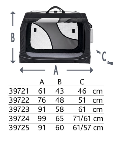 Trixie Reisekorb Vario schwarz grau