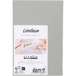 Creativ company cc linoleumplaat rubber 10x15cm lichtgrijs 2 stuks