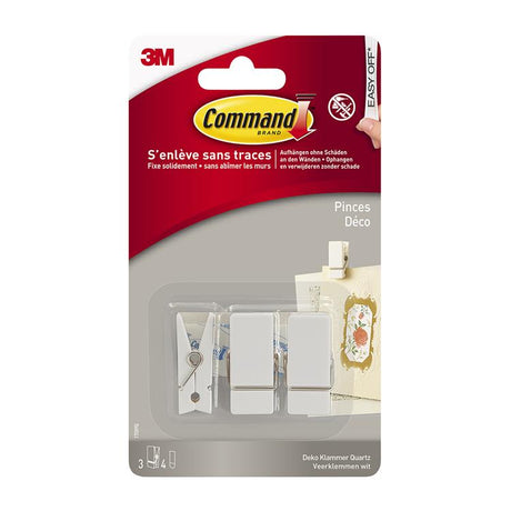 3m 1060680 - command spring clip 17089q qz 3clips+4 clear s pk 12pk cs | 12 stuks