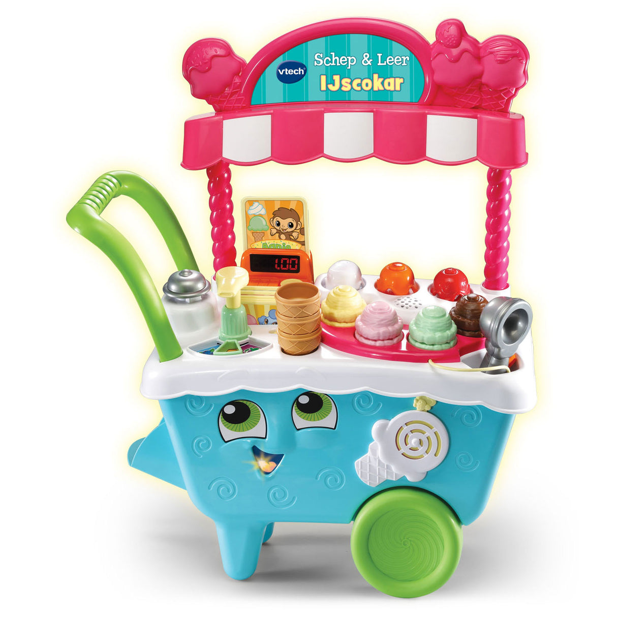 VTECH Ice Cream Scoop skórzana młodsza różowa różowa 26-częściowa