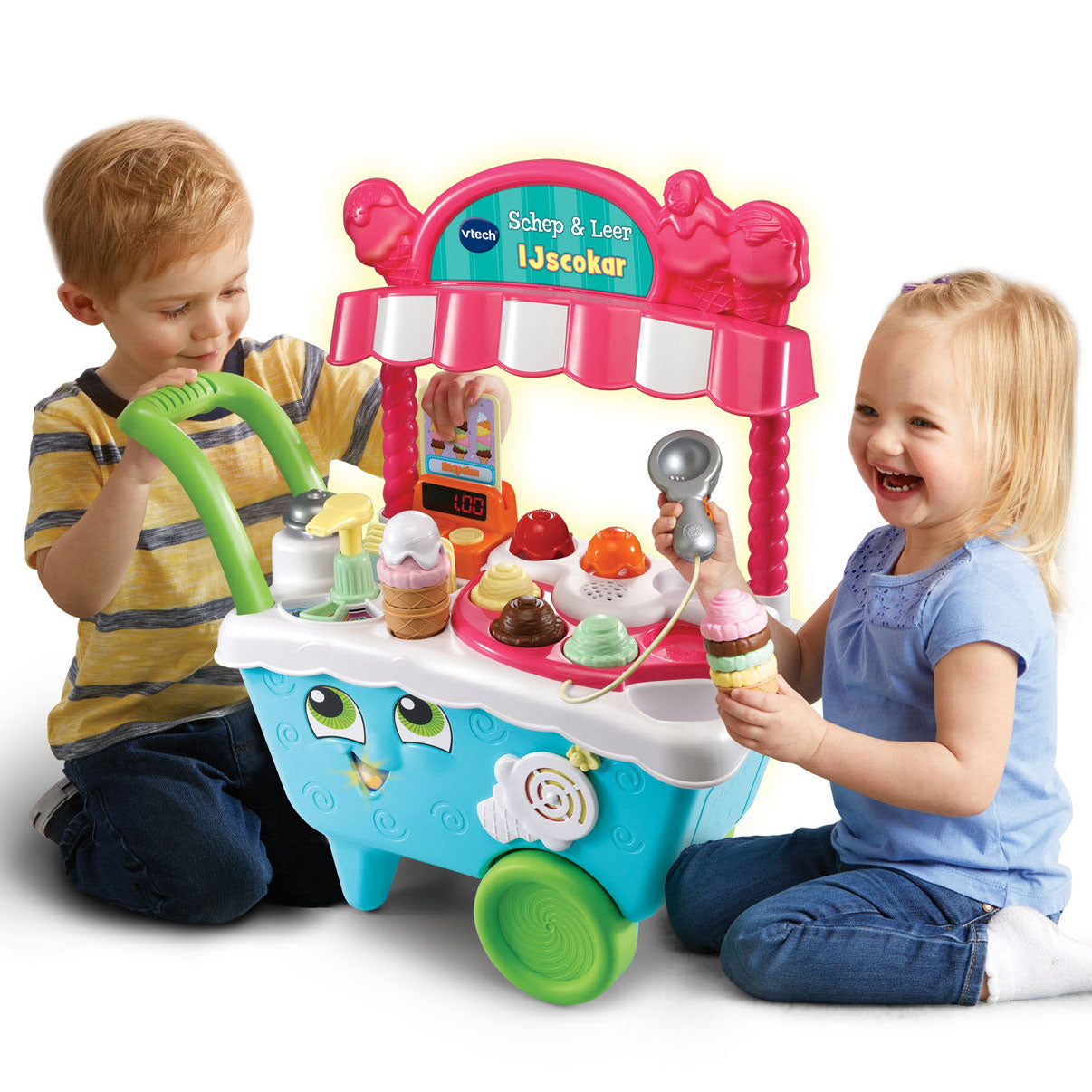 VTECH Ice Cream Scoop skórzana młodsza różowa różowa 26-częściowa