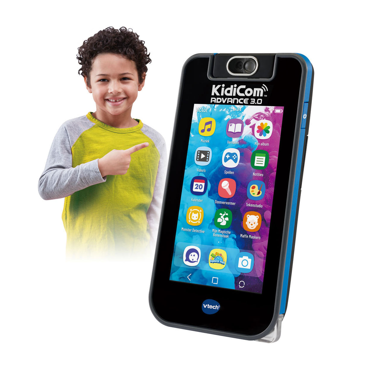 Vtech Toy phone Kidicom 3.0 Black blue 3-part