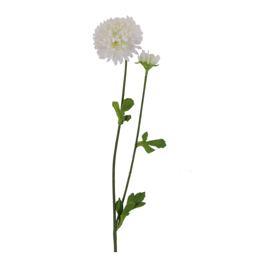 Basic kunstbloem chrysant 63 cm wit