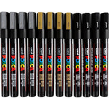 Http: www.cchobby.nl posca-marker-afm-pc-3m-lijndikte-0-9-1-3-mm-fijn-zwart-goud-zilver-12-div-1-doos