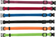 Trixie puppy halsband set zwart rood blauw appel papaya orchidee