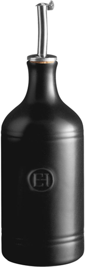Emile henry olie- en azijnfles - 450ml - zwart