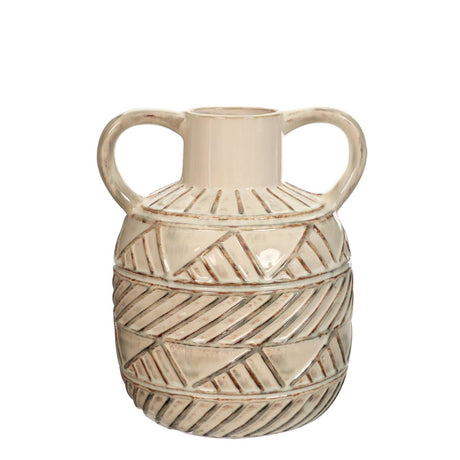 Ideas 4 seasons vaas bali keramiek 25x23x30 cm creme